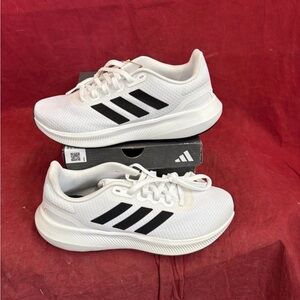 Adidas Kids White and Black Sneakers